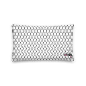 Cancer Awareness Pillow - Cancer Bee in Hive Logo with Graphic print back