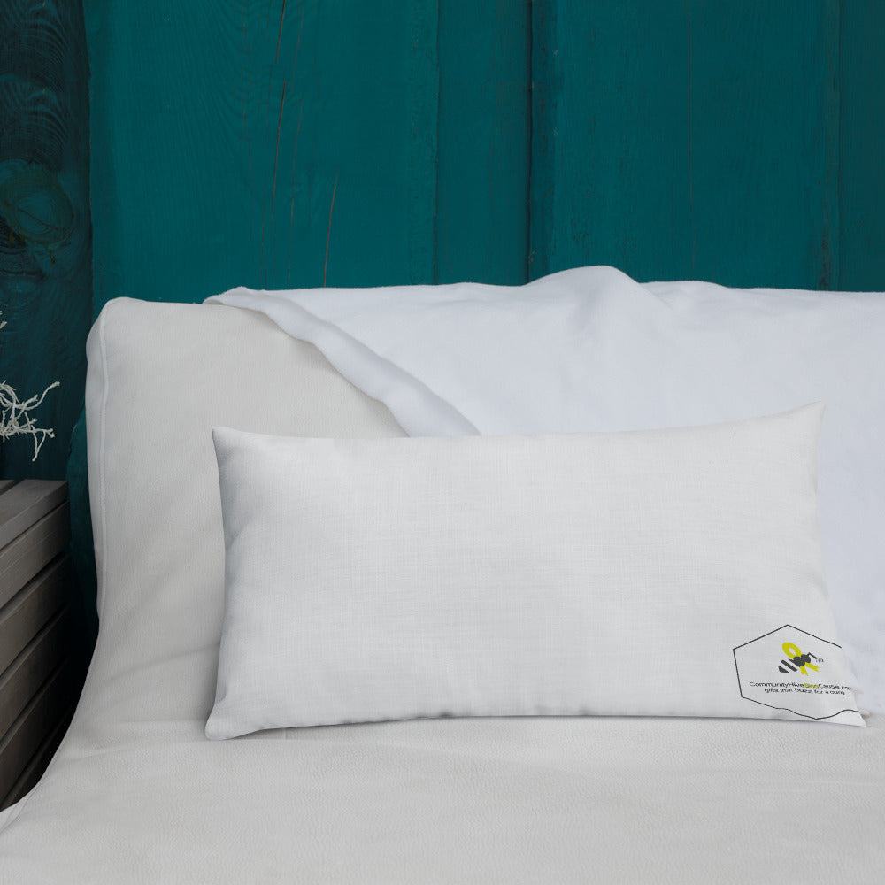 Cancer Awareness Pillow - Sweet Dreams are Made for Bees