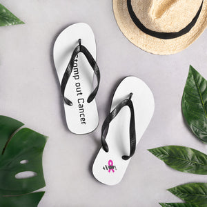 Flip Flops  "Stomp Out Cancer" Bee logo