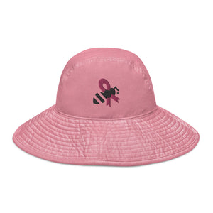 Hat Bucket Cancer Bee Logo
